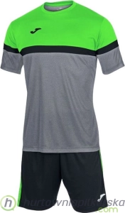 Komplet piłkarski JOMA Danubio set melange grey fluor green