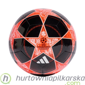 Piłka nożna adidas UCL Club 25/26 League Stage czarno-pomarańczowa JP1538