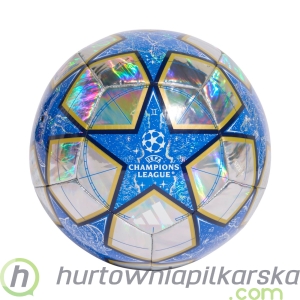 Piłka nożna adidas UCL Training 25/26 League Stage Foil srebrno-niebieska JP1549