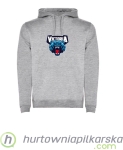 Bluza szara z kapturem  klubu UMKS Victoria Ostrołęka 
