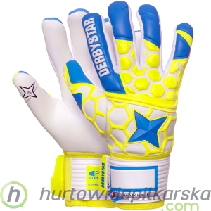 Rękawice bramkarskie Derbystar Mamba II niebiesko-żółto-białe