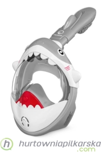 Maska do nurkowania dla dzieci TSUNAMI SHARK szara