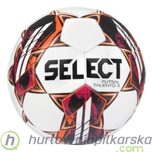 Select Piłka nożna Futsal Talento 11 V22 - Biały/Pomarańczowy