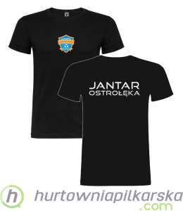 Koszulka czarna bawełniana KIBIC Jantar Ostrołęka